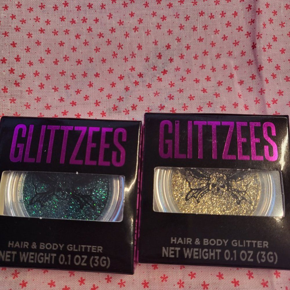 Tattoo Junkee Set of 2 Hair and Body Glitter-Teal and Golden